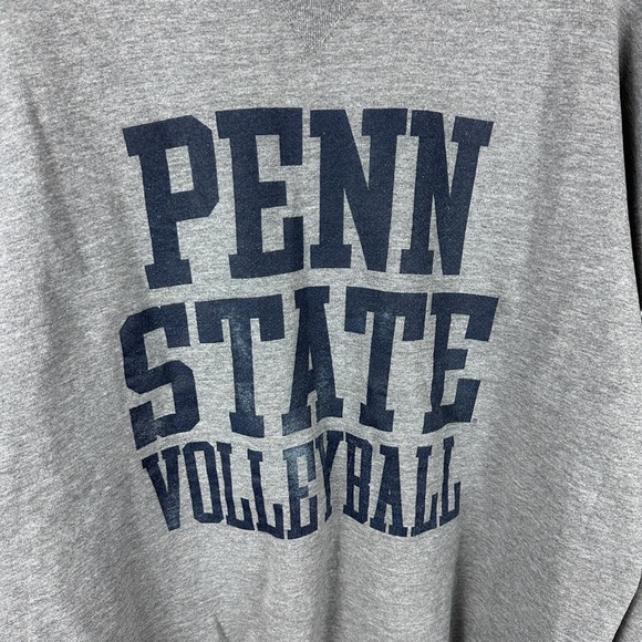 Vintage 90s Russell Athletic Penn State Volleyball Grey Sweatshirt Size 2XL - Picture 2 of 8